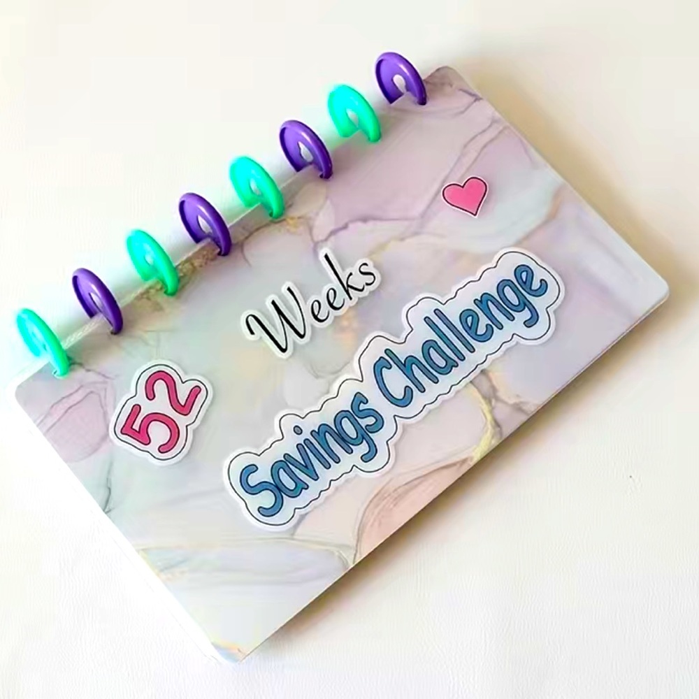 Money Saving Challenge Binder W/ Stretch Band for Secure Closure;NIP;Final Price